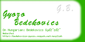 gyozo bedekovics business card